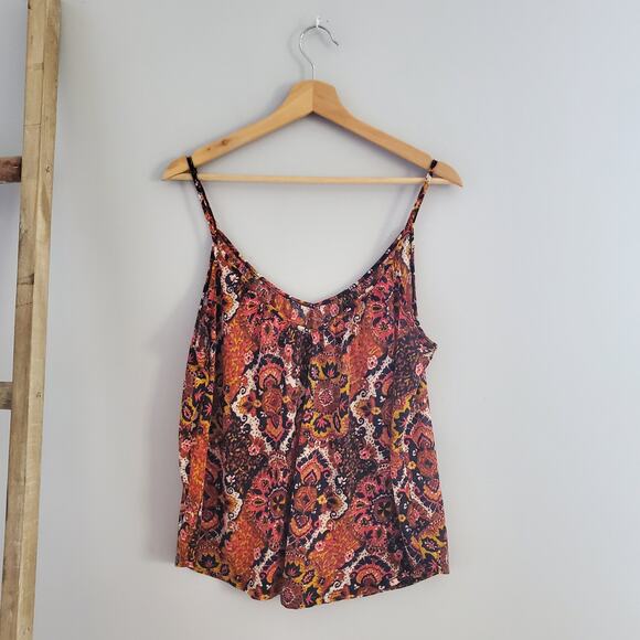 H&M Lightweight Floral Pattern Spaghetti Strap Top Size L - Picture 2 of 3